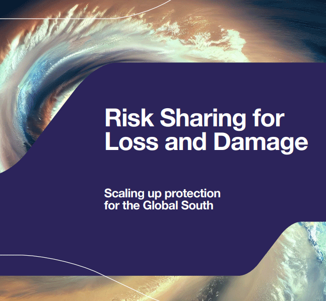The cover of the 2023 Risk Sharing for Loss and Damage report